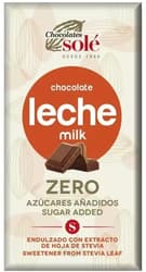 Chocolates Sole Ciocolata cu lapte si stevie fara zahar 