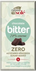 Chocolates Sole Ciocolata amaruie cu stevie fara zahar 72% cacao 