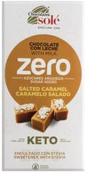 Chocolates Sole Ciocolata cu lapte si caramel sarat, inducita cu stevie