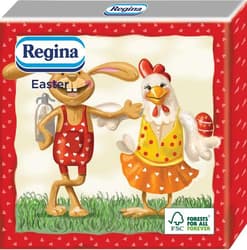 Regina Easter, FSC Servetele masa, 15 bucati, 3 straturi, 6 modele, mix
