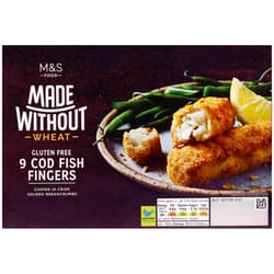 Marks & Spencer Made Without Wheat Gluten Free 9 Cod Fish Fingers 
