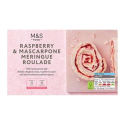 Marks & Spencer Rulada cu bezea zmeura si mascarope