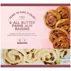 Marks & Spencer Melci cu unt cu stafide congelati 6 X 96