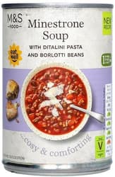 Marks & Spencer Supa de rosii cu legume, cu paste si fasole borlotti