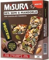 Misura Baton cu seminte, migdale si ciocolata, cu proteine vegetale 4x30g