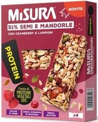 Misura Baton cu seminte, migdale, merisoare si zmeura, cu proteine vegetale