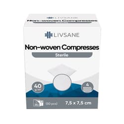 LIVSANE COMPRESE STERILE NETESUTE 7.5 X 7.5 CM 25 PLICURI  2 BUCATI
