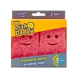 Scrub Daddy Dish Dish sponge with handle and detergent dispenser, pink, 2 pax