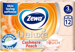 Zewa Deluxe Cashmere Peach Hartie igienica, 3 straturi, 12 role
