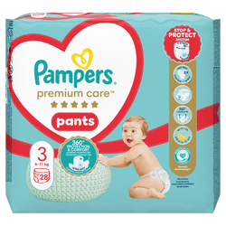Pampers Premium Care Pants Carry Pack Scutece chilotel, marimea 3, 6-11kg