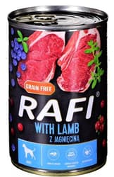 Rafi Pate pentru caini cu carne de miel, afine si mersioare