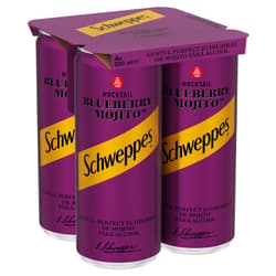 Schweppes Blueberry Mojito Bautura racoritoare carbogazoasa doza 4 pack