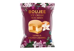 Boujee Macaron cu inghetata cu aroma de vanilie si caramel