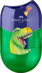 Faber-Castell Ascutitoare plastic dubla cu container, dinozauri