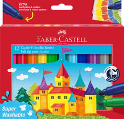 Faber-Castell Set carioci 12 culori, jumbo, superwashable