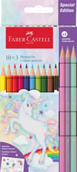 Faber-Castell Set creioane colorate 10+3 culori, unicorni
