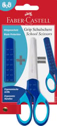 Faber-Castell Foarfeca scolara cu protectie grip, albastra