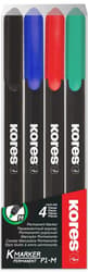 Kores Set 4 marker permanent, 1mm