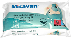 Misavan Servetele umede pentru copii, 72 buc