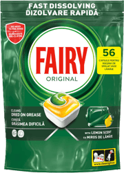 Fairy All in One Yellow Detergent capsule, 56 spalari
