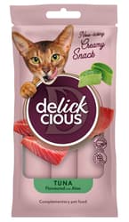 Delickcious Creamy Tuna & Aloe Flavor Treats for Adult Cats