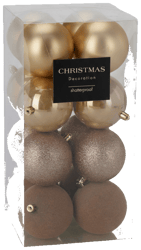 Wonderful Christmas Set globuri de Craciun culoare aurie