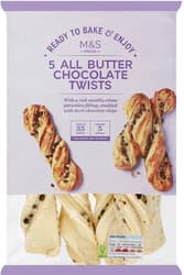 Marks & Spencer Spirale daneze cu umplutura de crema de patiserie si bucati de ciocolata neagra 5 bucati
