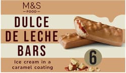 Marks & Spencer Batoane de inghetata Dulce de Leche cu glazura de caramel 6 bucati