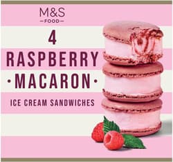 Marks & Spencer Macarons din inghetata cu aroma de zmeura