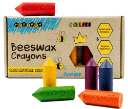 Medenka Junior Set 6 creioane din ceara naturala de albine