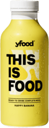 Yfood Bautura nutritiva, masa completa gata de consum, aroma de banana