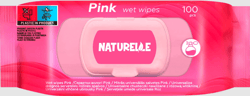 Natural Pink Wet Wipes, 100pcs, flip-top
