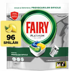 Fairy Platinum Yellow Detergent tablete pentru masina de spalat vase, 96 spalari