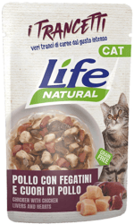 Life Plic pentru pisica adult bucati inimi pui ficat 55g