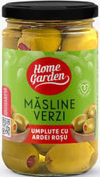 Home Garden Green Olives Stuffed with Red Peppers