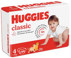 Huggies Classic Jumbo Scutece, nr. 4, 7-18 kg