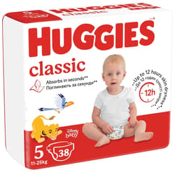 Huggies Classic Jumbo (nr 5) 38 buc, 11-25 kg