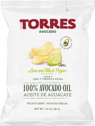 Torres Chipsuri premium de cartofi cu ulei de avocado, lime și piper