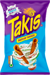Takis Buckin Ranch Tortilla Chips cu aroma de smantana