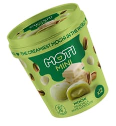 MOTI, Mini Mochi with Pistachio & White Chocolate flavor
