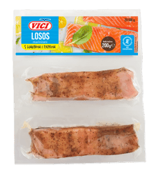 VICI Frozen salmon portions (skin on) with lemon-pepper marinade