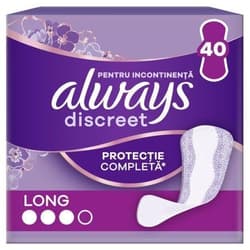 Always Discreet Liners Absorbante zilnice pentru incontinenta urinara, marimea L