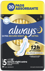 Always Ultra Night Absorbante periodice, marimea 5