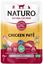 Naturo Gluten Free Pate pentru pisici adulte, pui