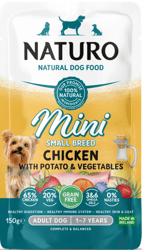 Naturo Hrana umeda pentru caini adulti, talie mini, cu pui, cartof si legume