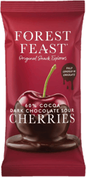 Forest Feast Visine invelite in ciocolata belgiana neagra, fara gluten