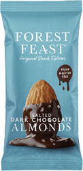 Forest Feast Migdale sarate invelite in ciocolata belgiana neagra, fara gluten