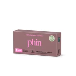 Phin Organic Cotton Tampons (Top Sheet), 16 pcs