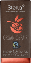 Stella Fair Trade Ciocolata neagra organica cu rodie