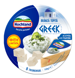 Hochland Branza topita triunghiuri Greek cu feta si tzatziki